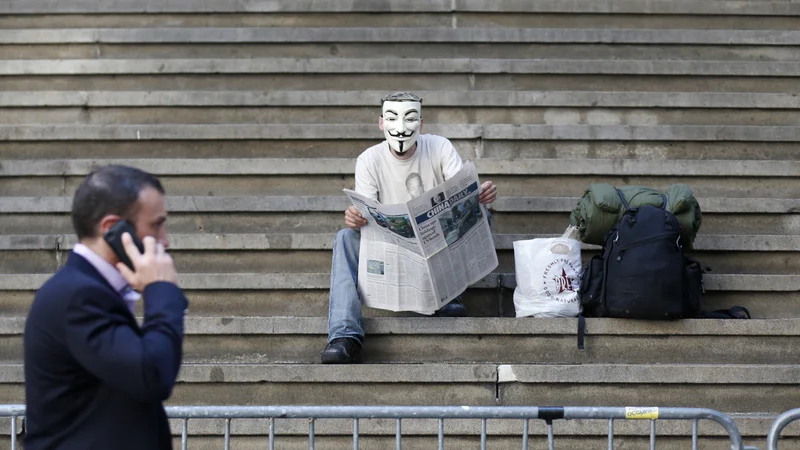 Kriza leta 2008 je vprašanje neenakosti spravila v javno zavest. Prav v tem kontekstu je nastalo gibanje Occupy Wall Street, razširil se je pojem en odstotek najbogatejših ljudi v družbi. FOTO: Reuters