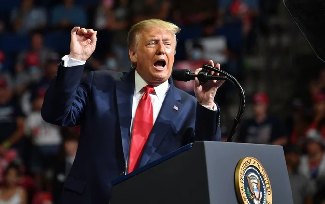 Ameriški predsednik Donald Trump. Foto Nicholas Kamm Afp