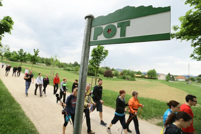 Pohod po poteh okupirane Ljubljane 9.5.2015 Ljubljana Slovenija
