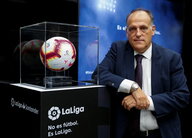 Javier Tebas je po izobrazbi pravnik, od leta 2013 pa je predsednik španske lige. FOTO: Reuters