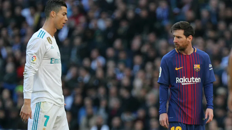 Fotografija: Cristiano Ronaldo (levo) se je predlani preselil v Italijo, Lionel Messi igra v prvi španski ligi od leta 2004. FOTO: Sergio Perez/Reuters