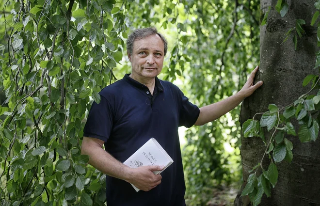 Branko Cestnik, finalist kresnika z romanom Sonce Petovione FOTO: Blaž Samec/Delo