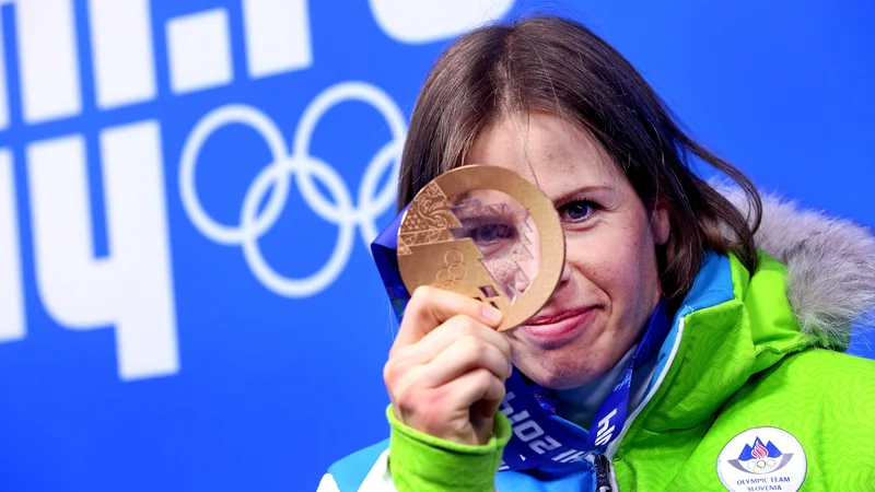 Fotografija: Vrhunec športne kariere Vesne Fabjan so bile olimpijske igre v Sočiju leta 2014. FOTO: Matej Družnik/Delo