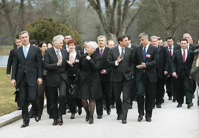 Prvo multilateralno srečanje voditeljev držav Zahodnega Balkana je bilo leta 2013 na Brdu pri Kranju. FOTO: Jože Suhadolnik/Delo