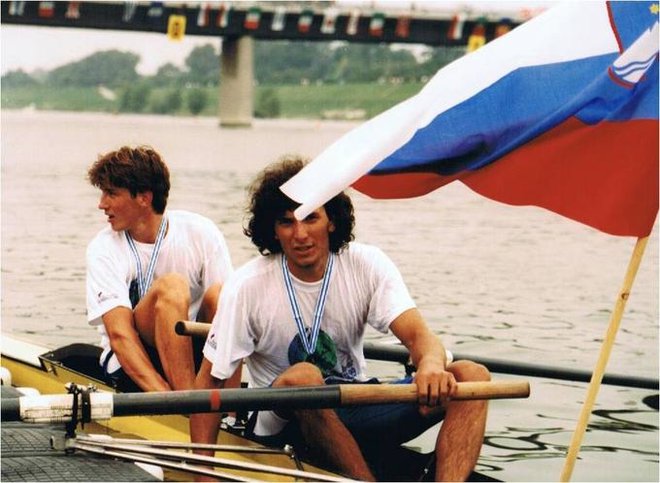 Iztok Čop in Denis Žvegelj sta na svetovnem prvenstvu na Dunaju avgusta leta 1991 začela pisati uspešno veslaško zgodovino. FOTO: Veslaška Zveza Slovenije