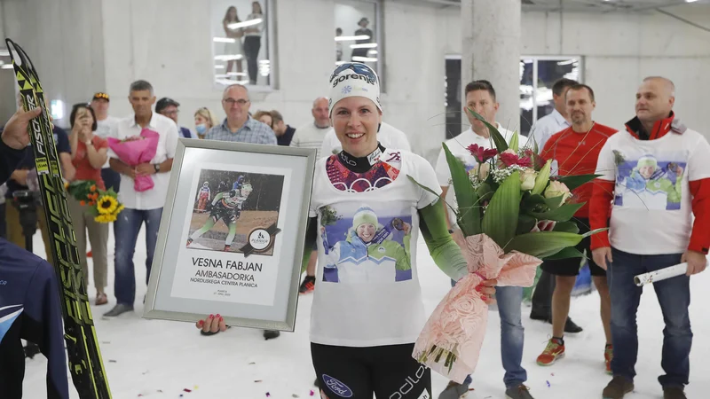 Fotografija: Vesna Fabjan je čustveno doživela zadnje dejanje v bogati športni karieri. FOTO: Leon Vidic/Delo