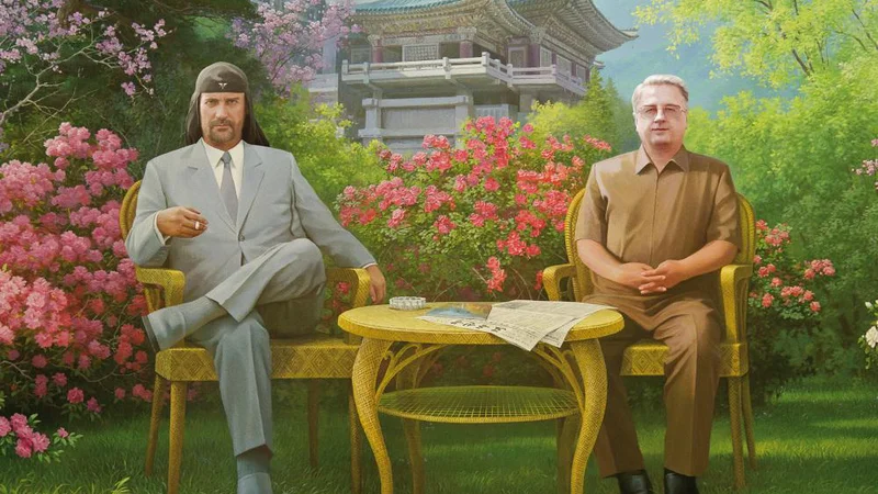 Fotografija: Voditelja ideje Laibach na vrtu.
FOTO: Valnoir
