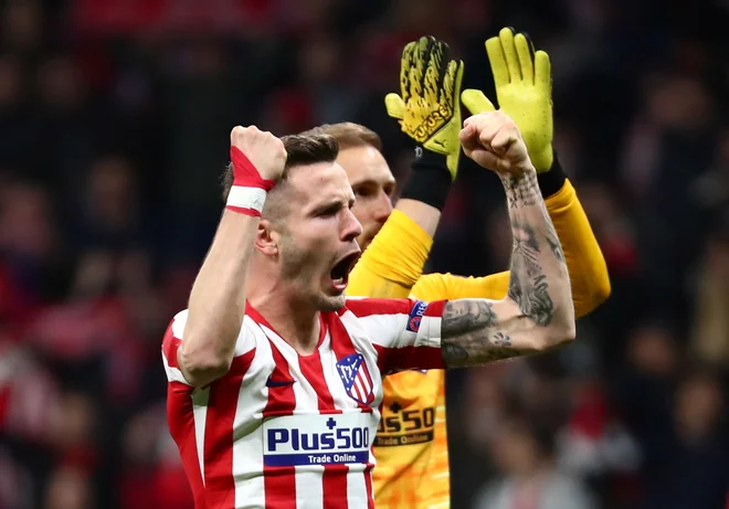 Saul Niguez in Jan Oblak sodita med najboljše nogometaše pri Atleticu. FOTO: Sergio Perez/Reuters