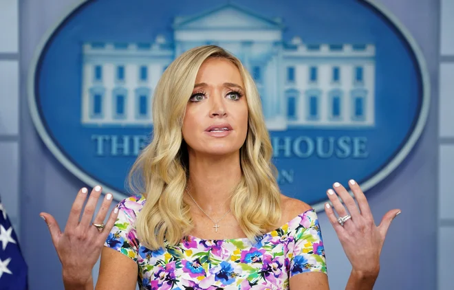 Kayleigh McEnany, tiskovna predstavnica v Beli hiši FOTO: Kevin Lamarque/Reuters