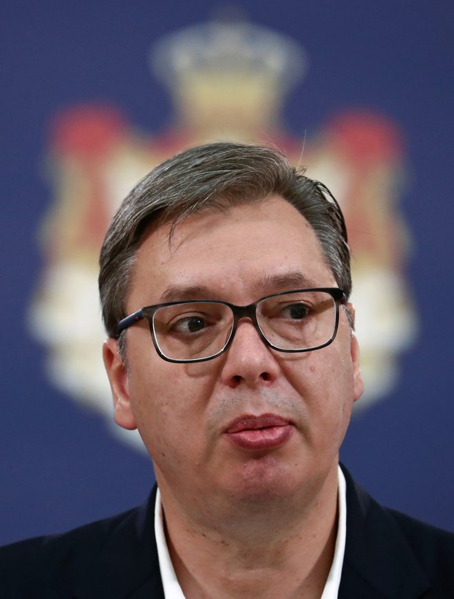 Srbski predsednik Aleksandar Vučić. FOTO: Marko Djurica/Reuters