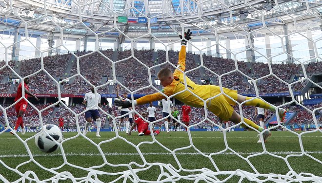 Felipe Baloy je dosegel zgodovinski krstni panamski gol na mundialih. Foto Carlos Barria/Reuters