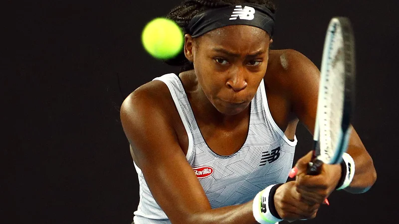 Fotografija: Coco Gauff ne prehiteva dogodkov, tako kot bo žogica prišla na njen lopar, bodo tudi teniški uspehi na njeni športni poti. FOTO: Hannah Mckay/Reuters