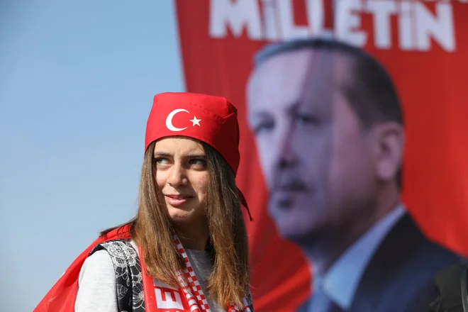 Recep Tayyip Erdoğan je zgradil lasten kult osebnosti. FOTO: Marko Djurica/Reuters