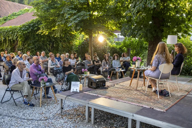 Pogovor s Kresnikovo nagrajenko Veroniko Simoniti, Ljubljana, 15. 7. 2020 Foto Voranc Vogel