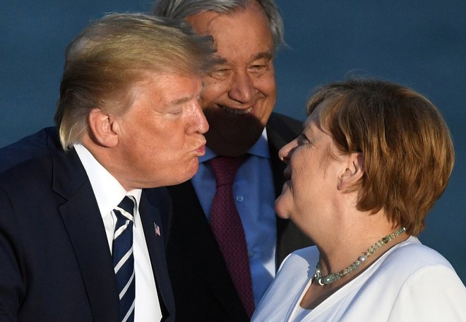 Ameriški predsednik Donald Trump in nemška kanclerka Angela Merkel. Foto: Reuters