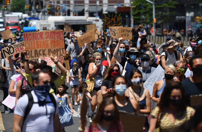 Protesti v New Yorku. FOTO: Angela Weiss/AFP