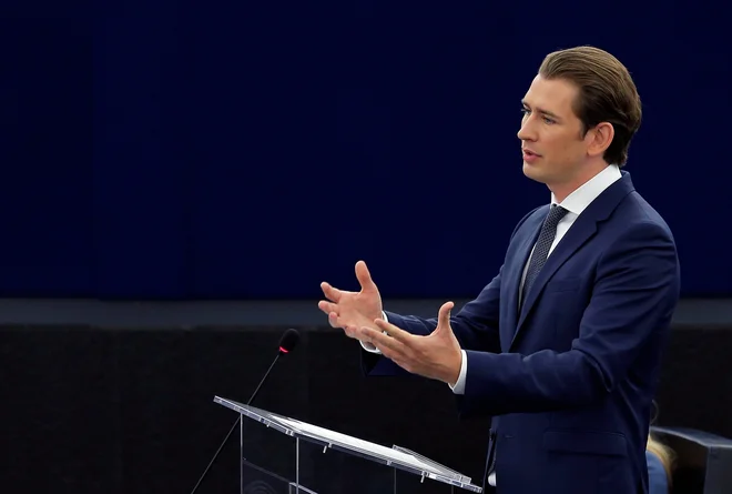 &raquo;Odločili smo se, da se ne bomo pridružili dogovoru,&laquo; je pred današnjo sejo vlade povedal avstrijski kancler Sebastian Kurz<strong>. </strong>FOTO: Vincent KesslerIReuters