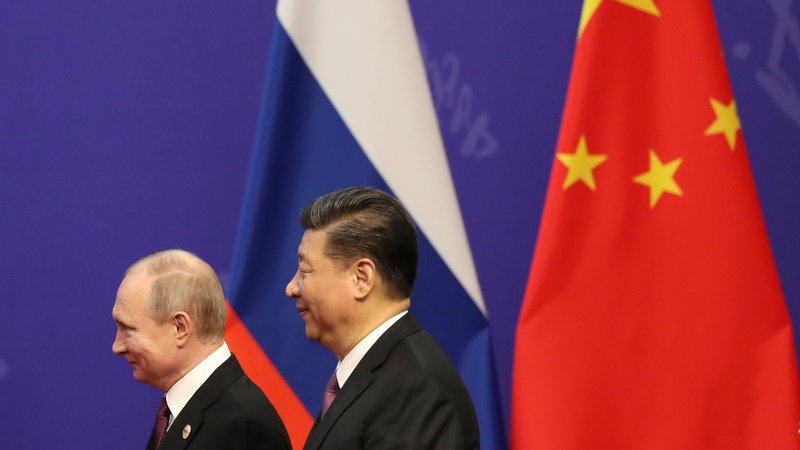 Fotografija: Tako Vladimir Putin kot Xi Jinping bosta poskušala od 70. obletnice vzpostavitve odnosov iztržiti čim več. FOTO: Reuters