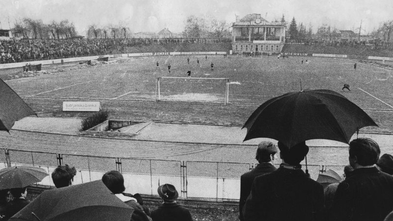 Fotografija: Plečnikov stadion leta 1972. Foto: dokumentacija Dela