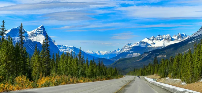 Cesta Icefields Parkway v Alberti navdušuje z osupljivimi razgledi. FOTO: Shutterstock