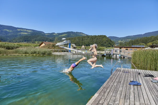 V vodnem parku Radlje vodo čistijo rastline. Foto Ivan Pisar