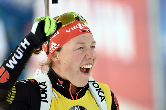Laura Dahlmeier snuje svojo novo biatlonsko pot po koncu tiste kot tekmovalka. FOTO: Heikki Saukkomaa/AFP