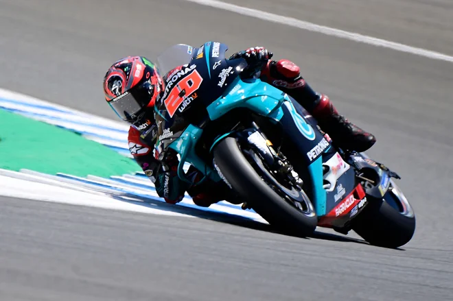 Fabio Quartararo je pred prvo dirko sezone v razredu motogp uveljavil vse svoje odlike. FOTO: Javier Soriano/AFP