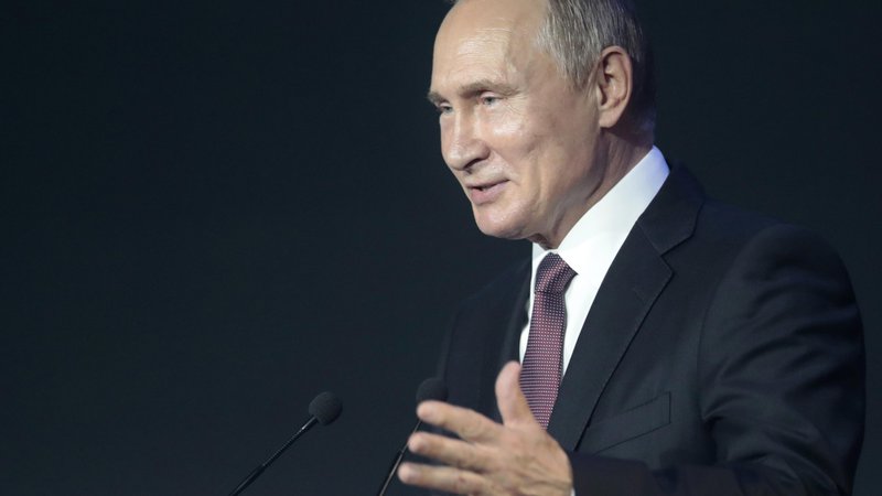 Fotografija: Ruski predsednik Vladimir Putin. FOTO: Sergei Chirikov/AP