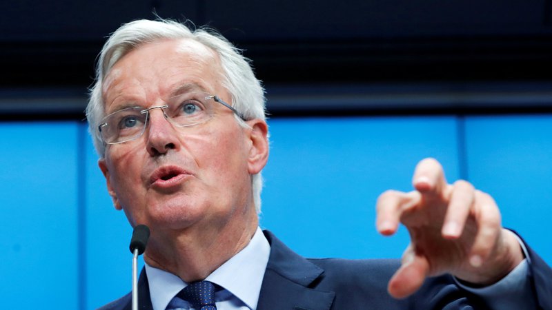 Fotografija: Glavni pogajalec evropske komisije za brexit Michel Barnier je prejšnji mesec opozoril britansko stran, da nova pogajalska izhodišča kršijo temeljna načela EU. FOTO: REUTERS/Yves Herman 