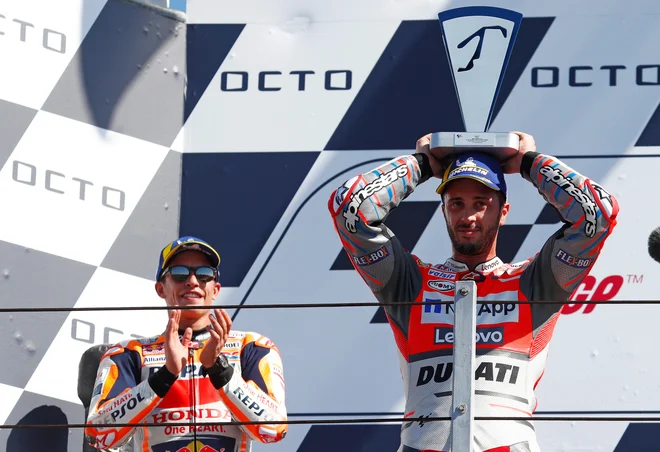 Tudi Marc Marquez je zaploskal Andrei Doviziosu. FOTO: Reuters