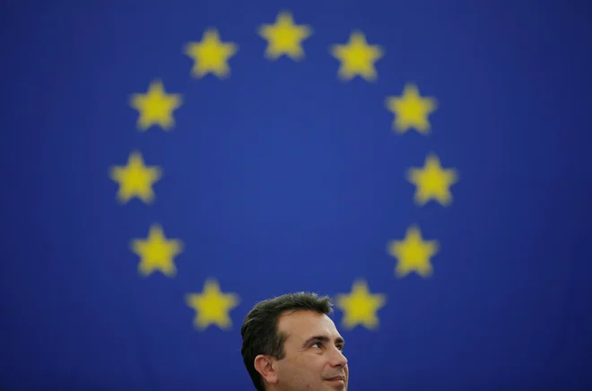 Premier Zaev verjame v uspeh referenduma, ker da je v igri drugo glasovanje o samostojnosti države. FOTO: Reuters