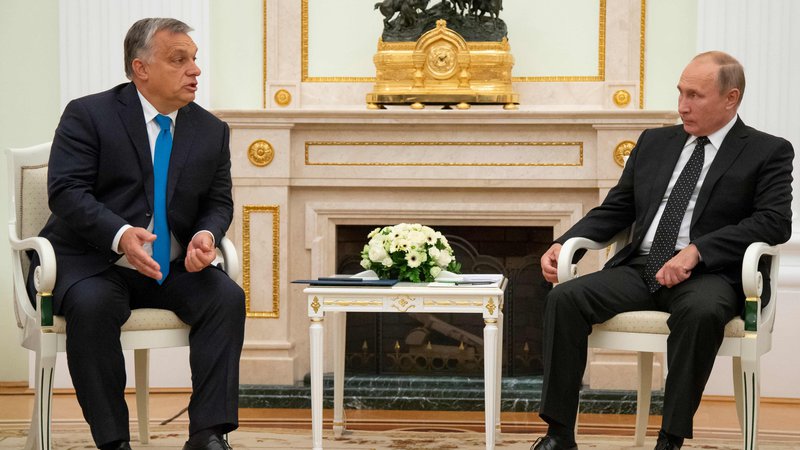Fotografija: Glavna tema Orbánovega obiska pri Putinu je bilo gospodarsko in trgovinsko sodelovanje. FOTO: AFP