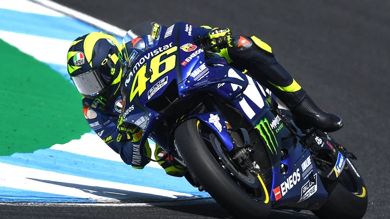 Fotografija: Valentino Rossi je končno spet pokazal pravi obraz. FOTO: Lillian Suwanrumpha/AFP