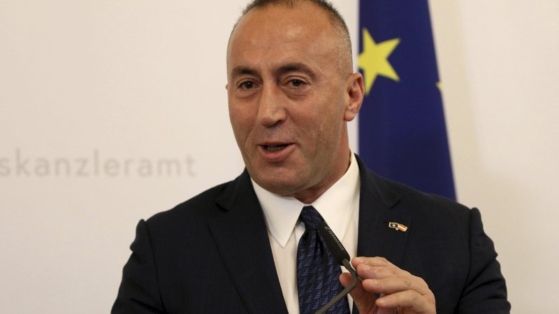 Fotografija: Kosovski premier Ramush Haradinaj je napovedal ponovno zaostritev ukrepov proti Srbiji. Foto AP
