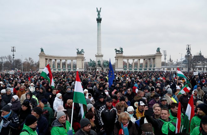 »Druga Madžarska« na ulicah Budimpešte FOTO: Reuters
