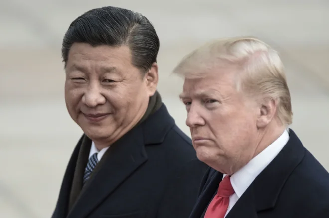 Xi Jinping in Donald Trump. FOTO: AFP