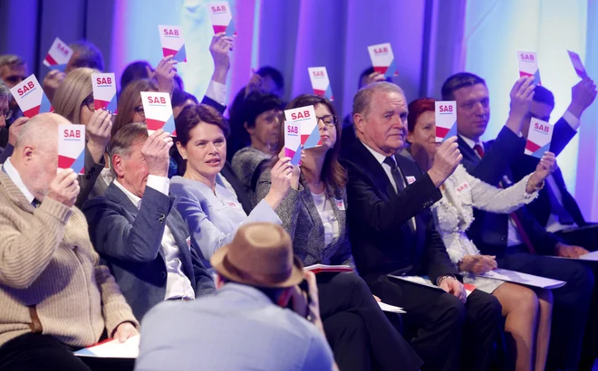 Na kongres SAB se je zbralo približno dvesto delegatov. FOTO: Roman Šipić/Delo