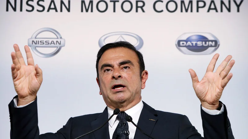 Fotografija: Carlos Ghosn je v prvih intervjujih po aretaciji za obtožbe okrivil vodilne v japonski korporaciji. FOTO: Jiji Press/AFP