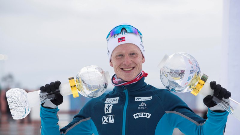 Fotografija: Johannes Thingnes Bø, norveški naslednik Oleja Einarja Bjørndalna, je bil prepričljivo najboljši biatlonec sezone.
FOTO: Reuters