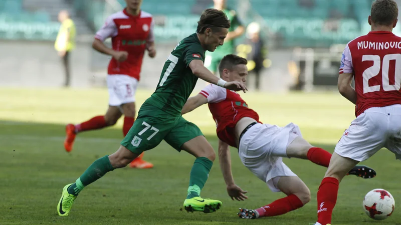 Fotografija: Stefan Savić je v odlični formi in velik Olimpijin adut v Kidričevem. FOTO: Leon Vidic/Delo