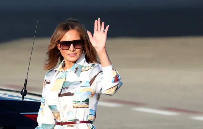 Perdsednika spremlja tudi prva dama Melania Trump. FOTO: Athit Perawongmetha/Reuters