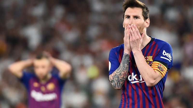Fotografija: Messi je znižal zaostanek Barçe na 1:2, več ni šlo. FOTO: AFP