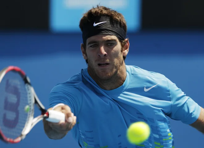 Juan Martin Del Potro svoje tekmece straši z izjemnim forehandom. FOTO: Reuters