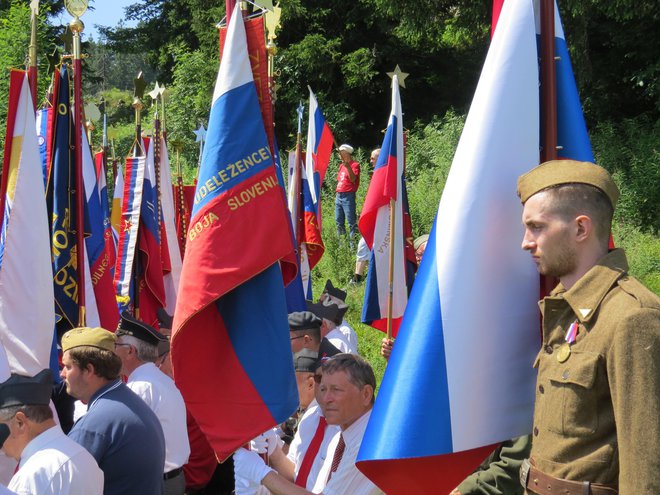 Tudi mladi partizani so se udeležili slovesnosti. FOTO: Bojan Rajšek/Delo