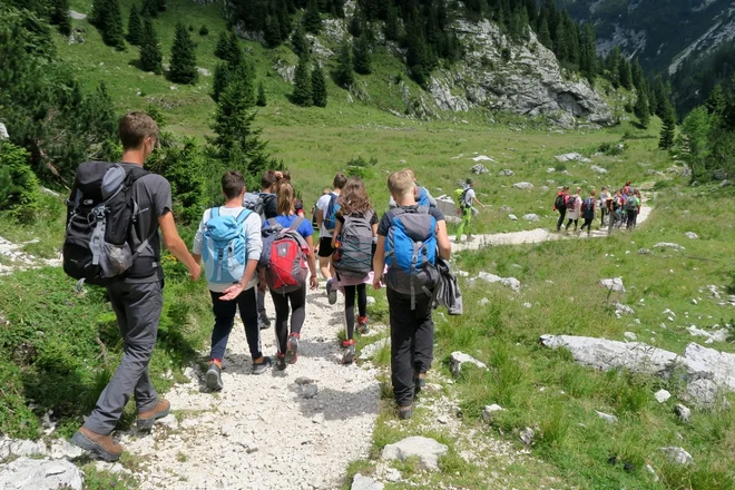 Tudi lahka planinska pot je lahko fizično naporna in zahteva veliko pozornosti. FOTO: Manca Ogrin