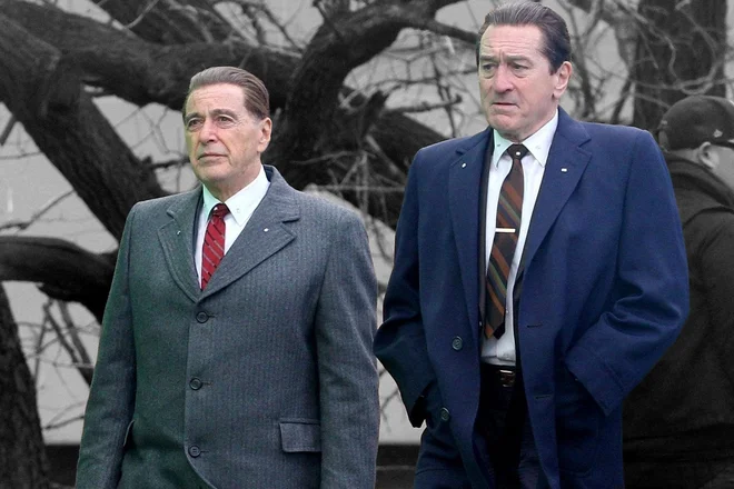 Al Pacino in Robert De Niro v Scorsesejevem filmu <em>Irec.</em>&nbsp; FOTO: promocijsko gradivo