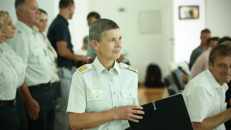 Fotografija: Generalmajorka Alenka Ermenc, načelnica Generalštaba Slovenske vojske. FOTO: Jure Eržen/Delo