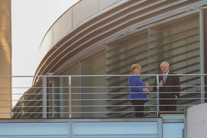 Angela Merkel in Boris Johnson. Foto: Afp