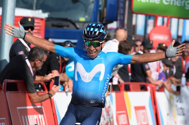 Nairo Quintana je presenetil tekmece in sebe, prvič si je zmago prikolesaril na ravnini. FOTO: AFP