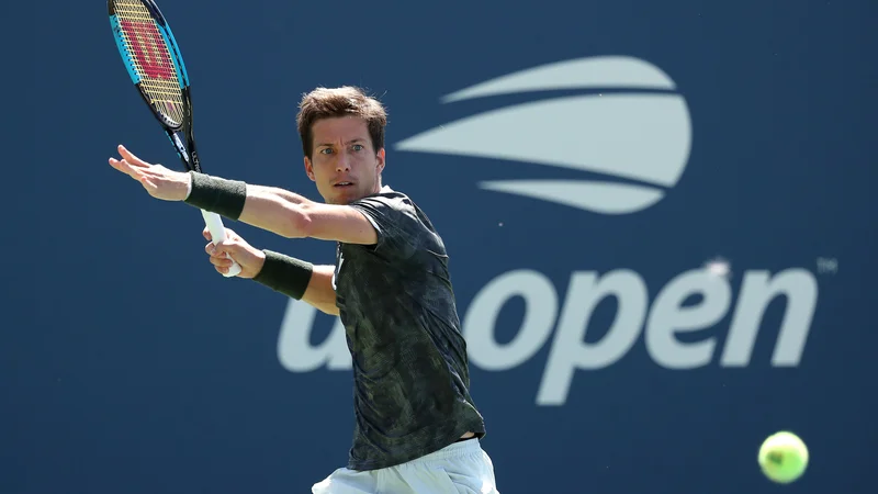 Aljaž Bedene se je razveselil prve uvrstitve v 3. kolo OP ZDA v karieri. FOTO: AFP
